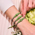 Bracelet Kikiballa en cascade de cristal | Palmier vert